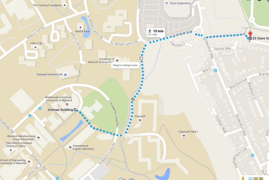 map to University