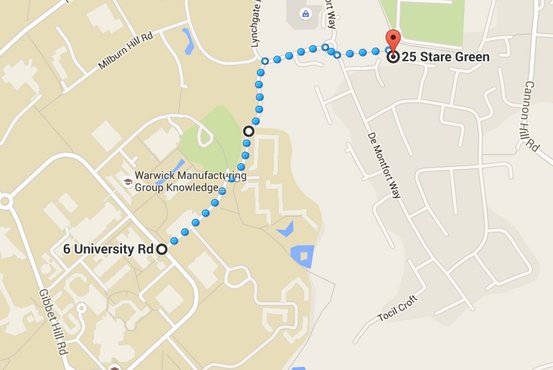 map to University